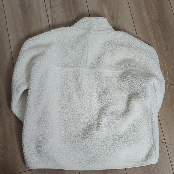 VINCE TEDDY PULLOVER HALF ZIP COZY IVORY SHERPA SIZE XL - Picture 10 of 10